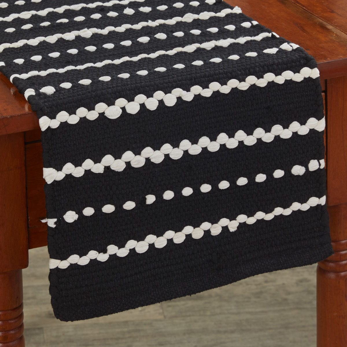 Navy Check 54" Chindi Table Runner