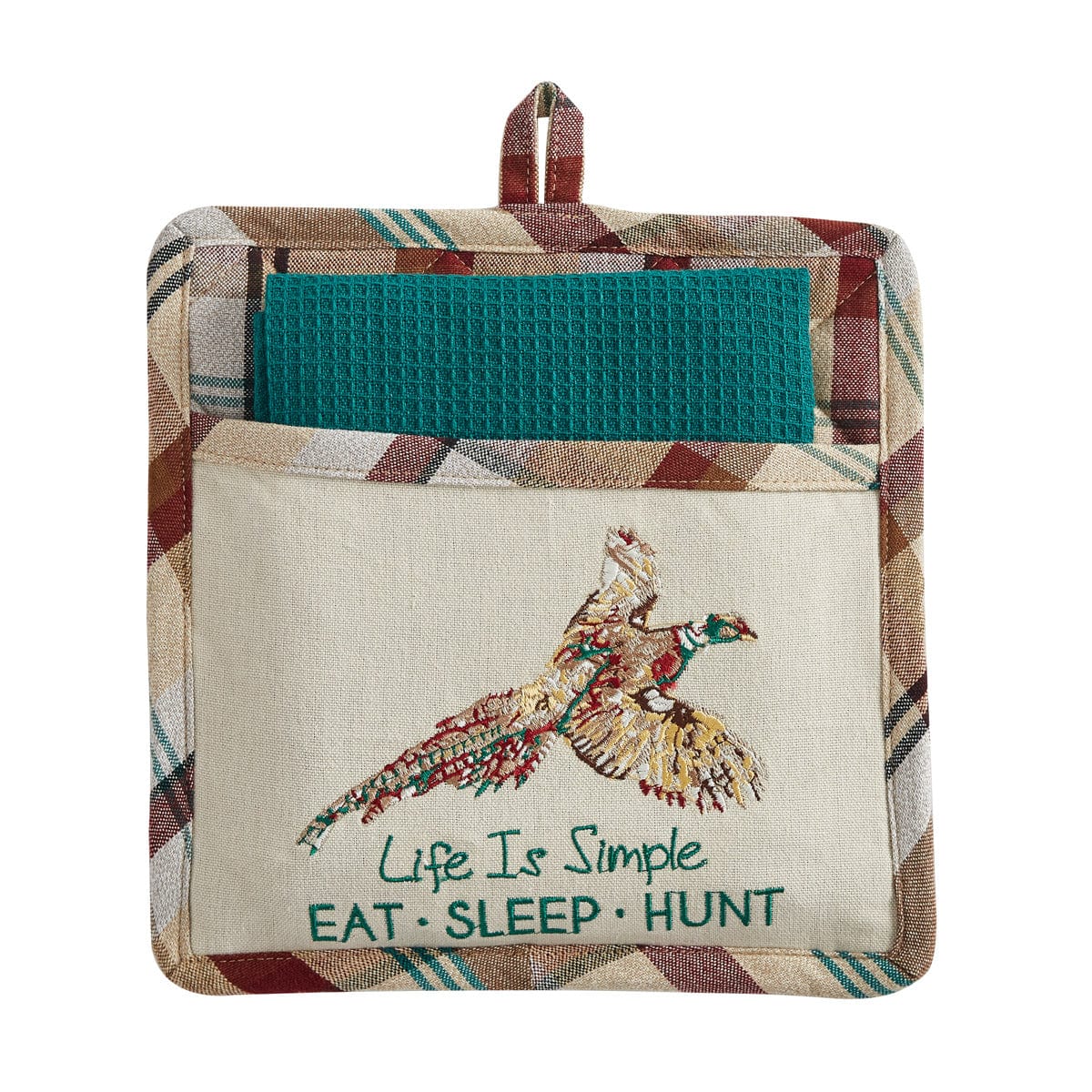 Upland Game Plaid Potholder Set