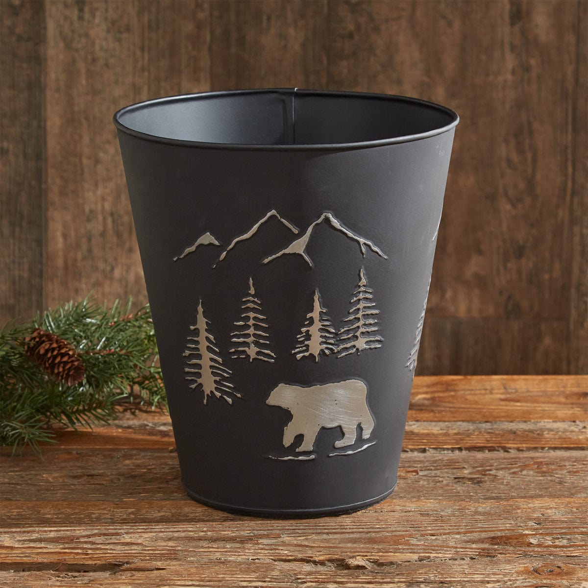 Bear Cutout Waste Basket