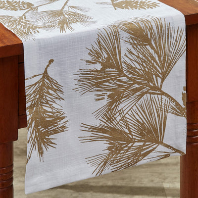 Pinecone Gold 54" Table Runner