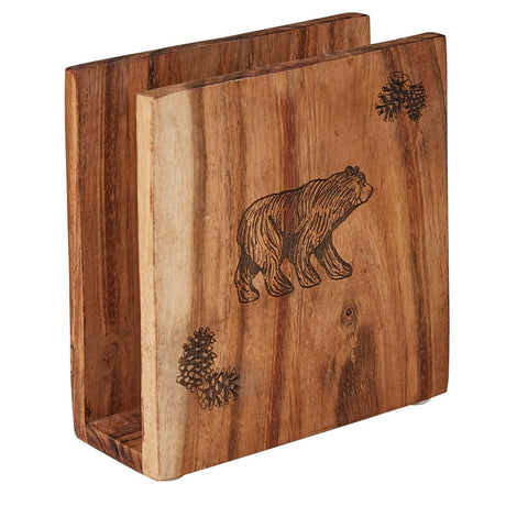 Wildlife Wood Napkin Holder