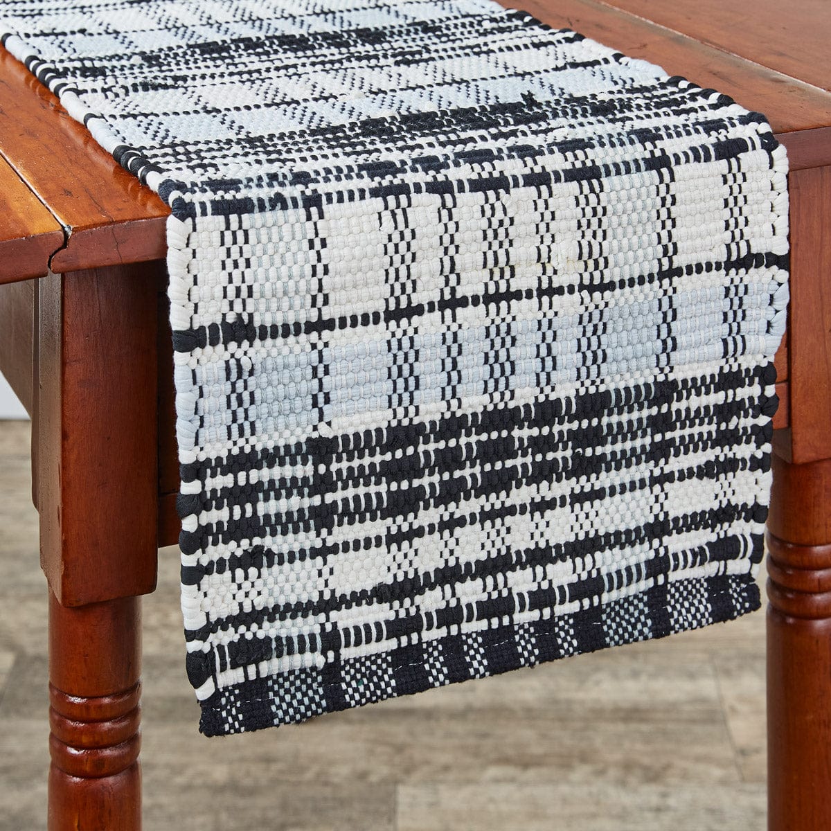 Rustic Plaid Chindi 54" Table Runner
