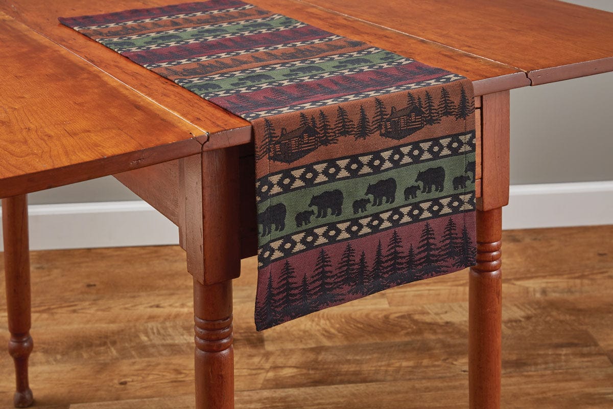 Pine Forest Bears 36" Table Runner