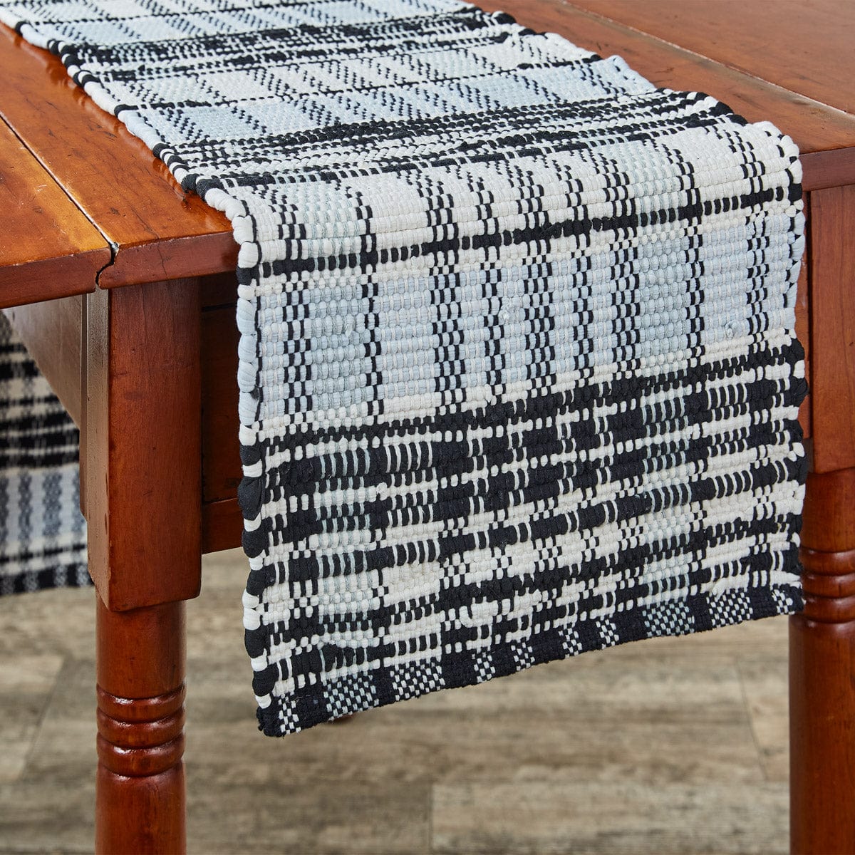 Rustic Plaid Chindi 72" Table Runner