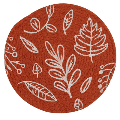 Graphic Leaves Red Trivet