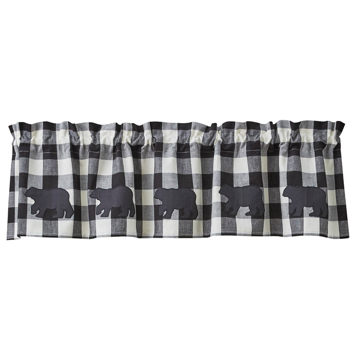 Rustic Squares Bear Valance