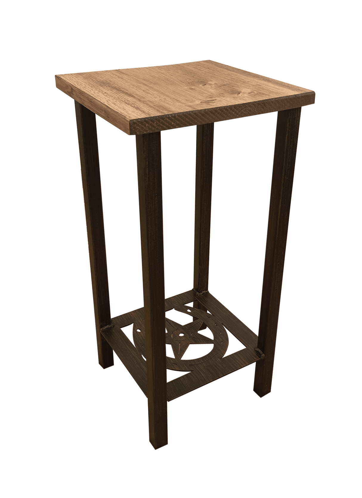 Horseshoe & Star Square Drink Table