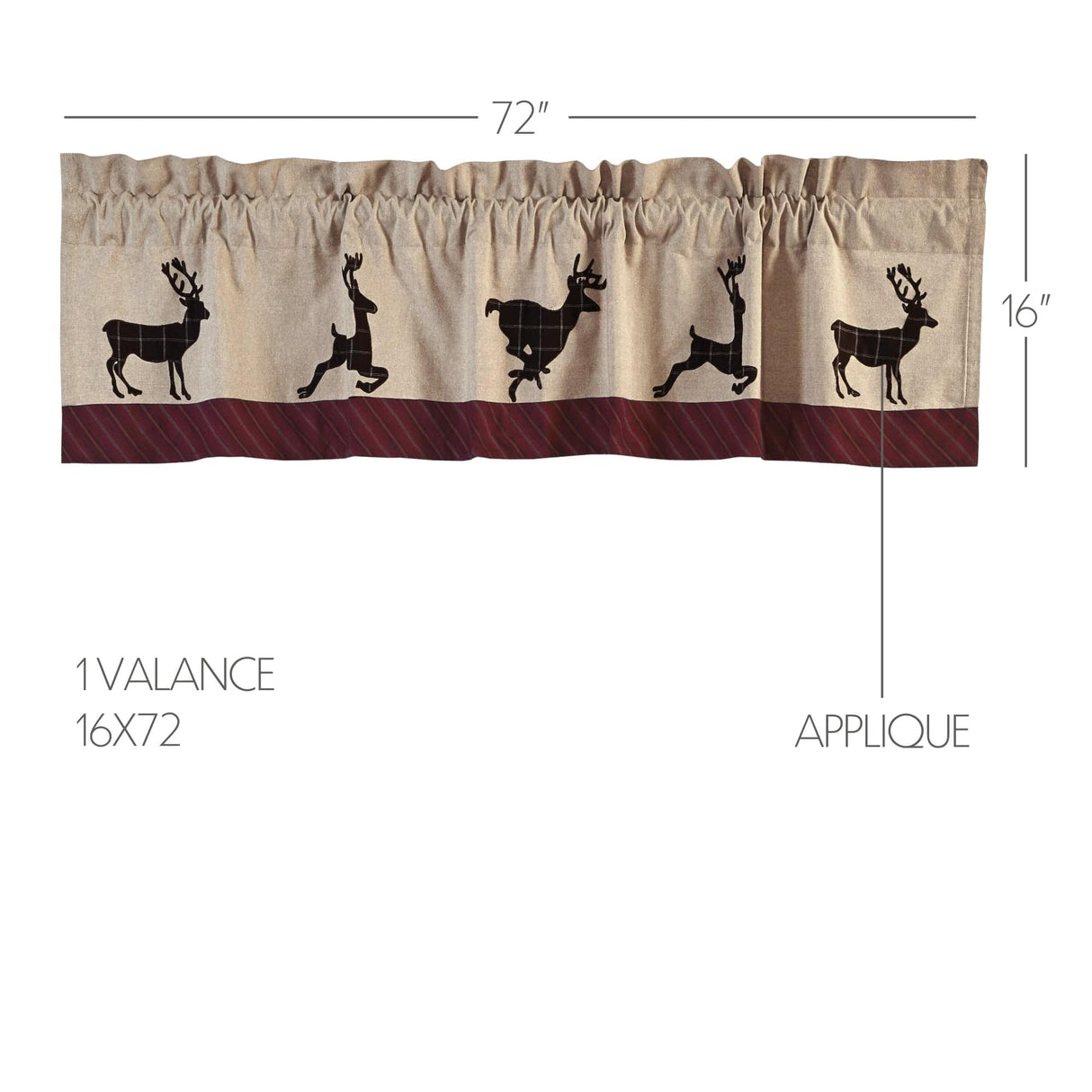 Wildlife Patch 72" Deer Valance