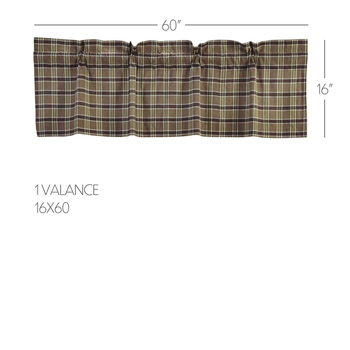 Wildlife Patch 60" Plaid Valance