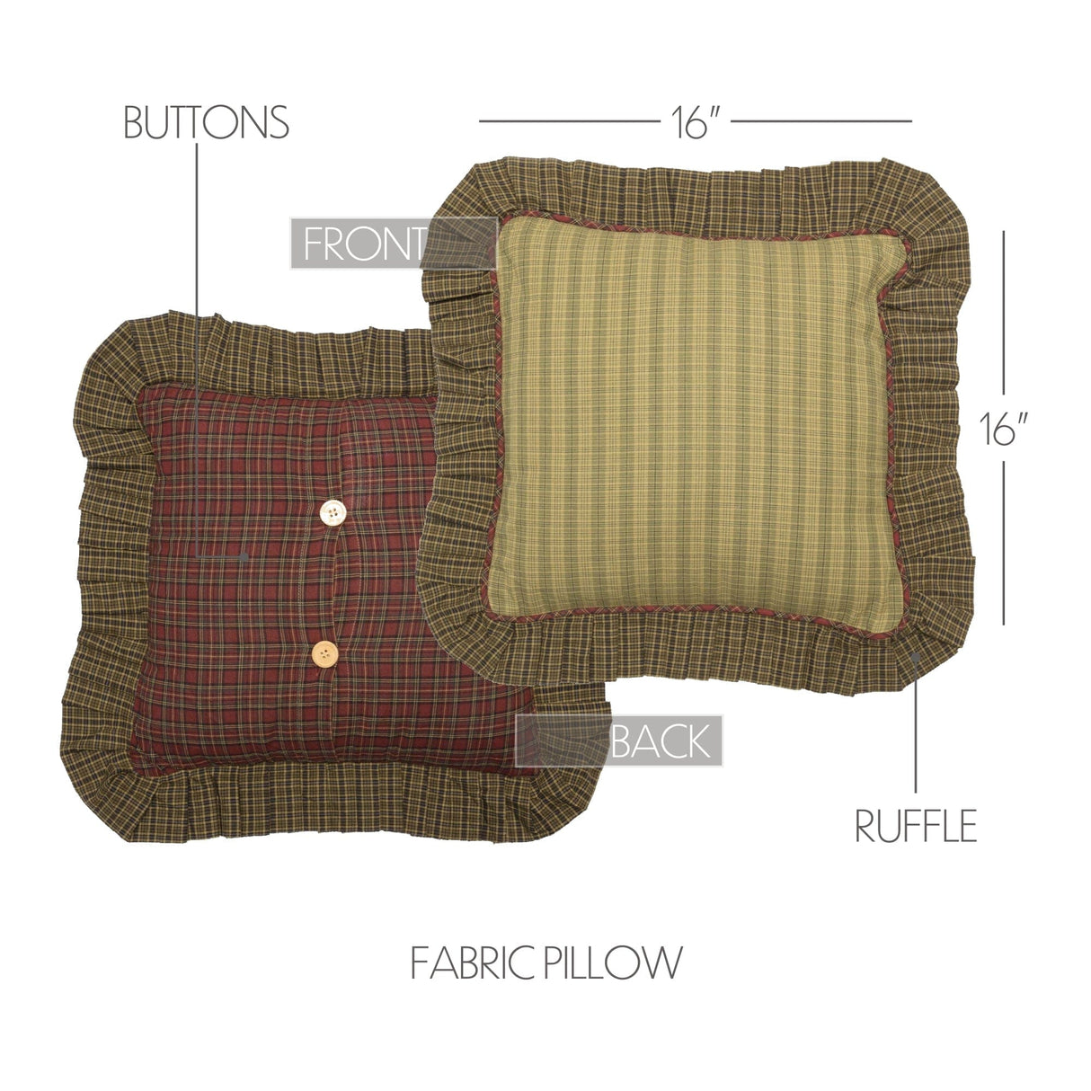 Tea Time Ruffle Accent Pillow