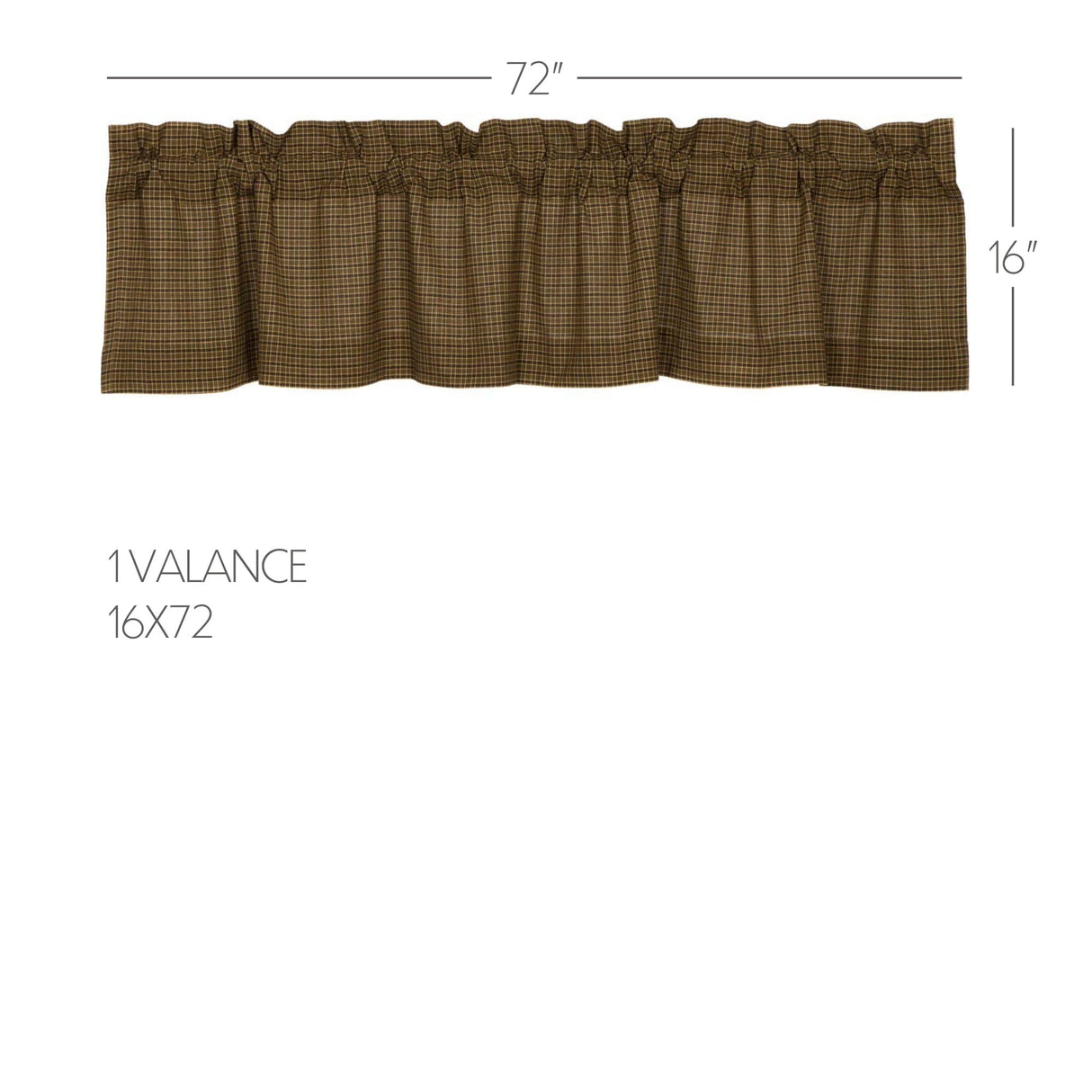 Tea Time 72" Plaid Valance