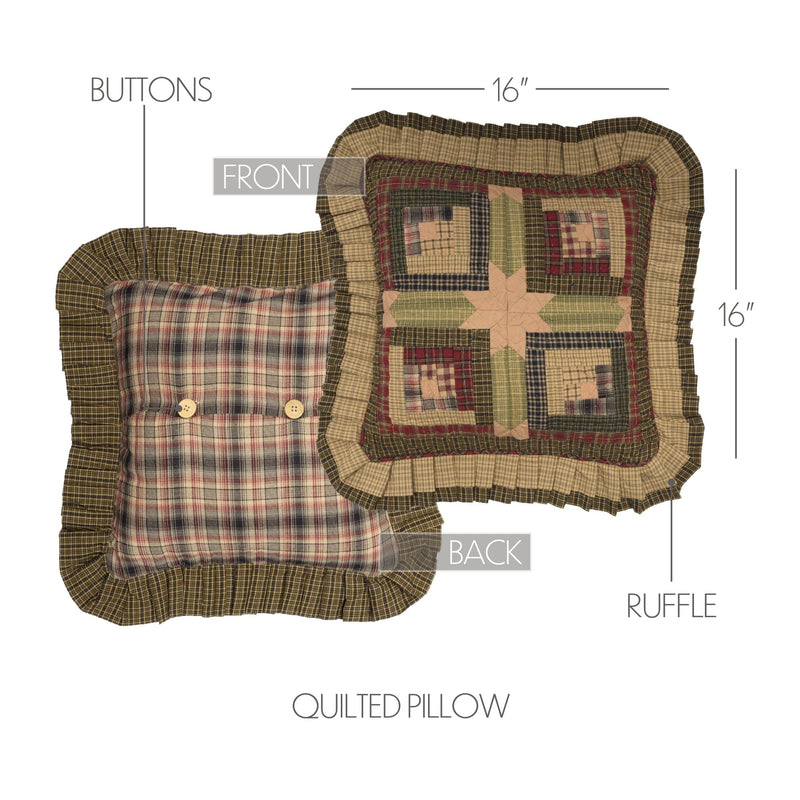 Tea Time Quilted Accent Pillow
