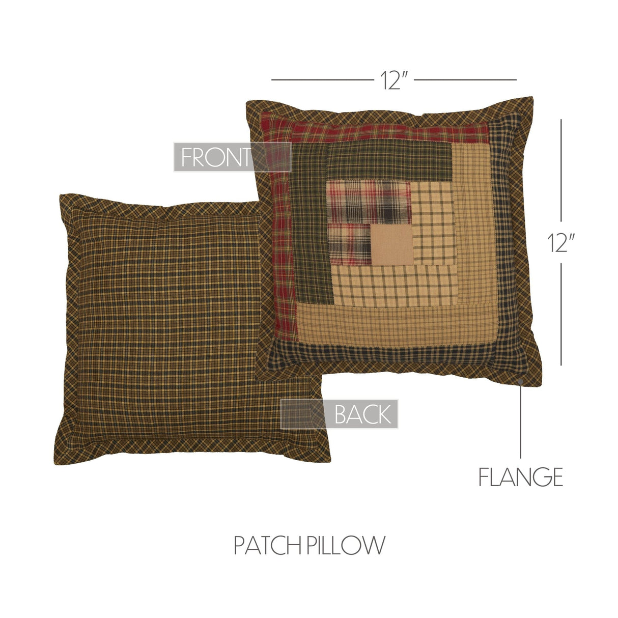 Tea Time Patch Accent Pillow