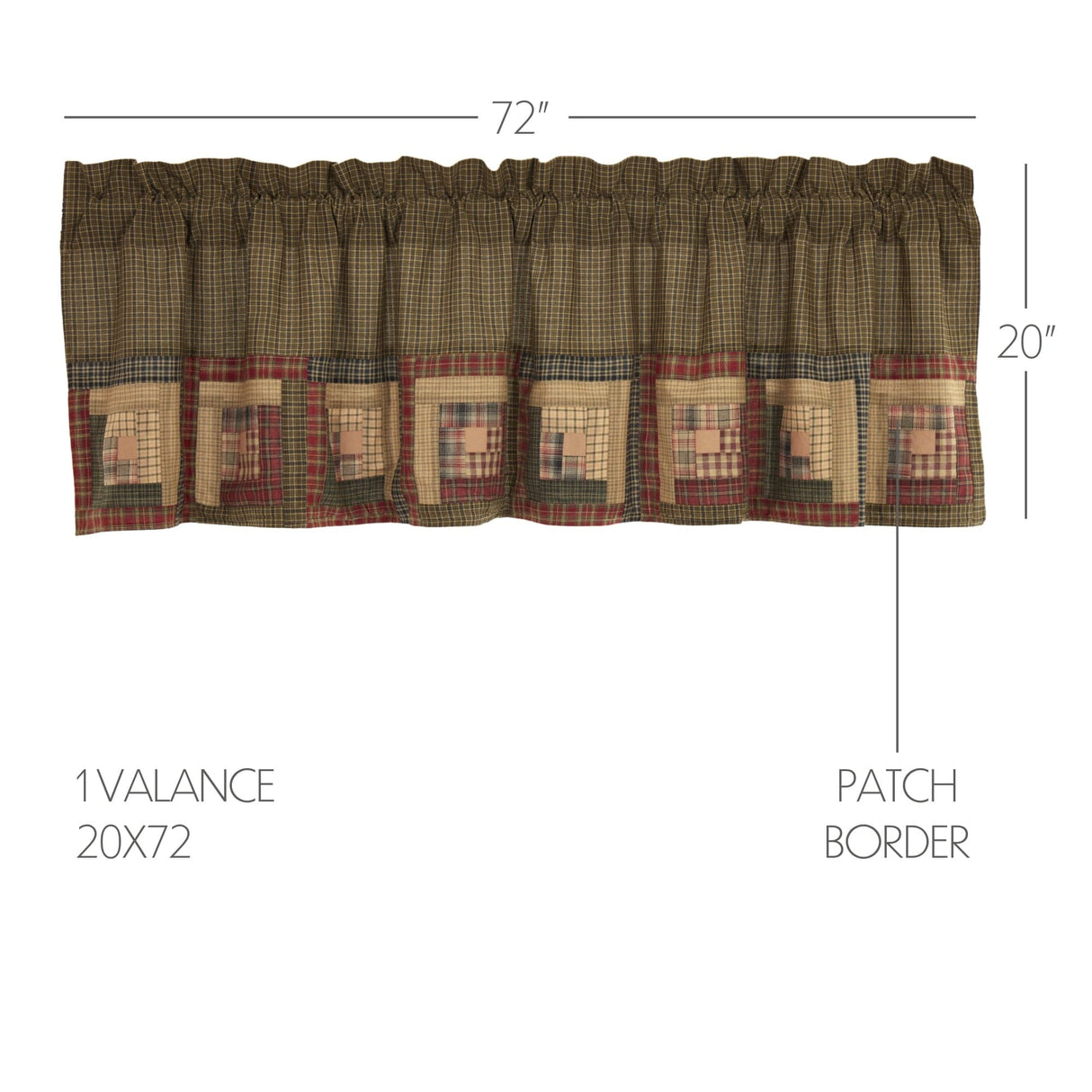 Tea Time 72" Patch Border Valance