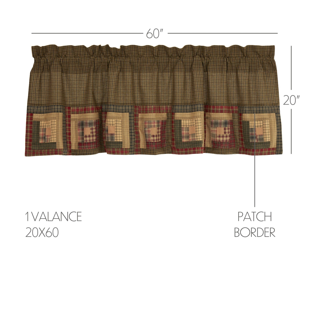 Tea Time 60" Patch Border Valance