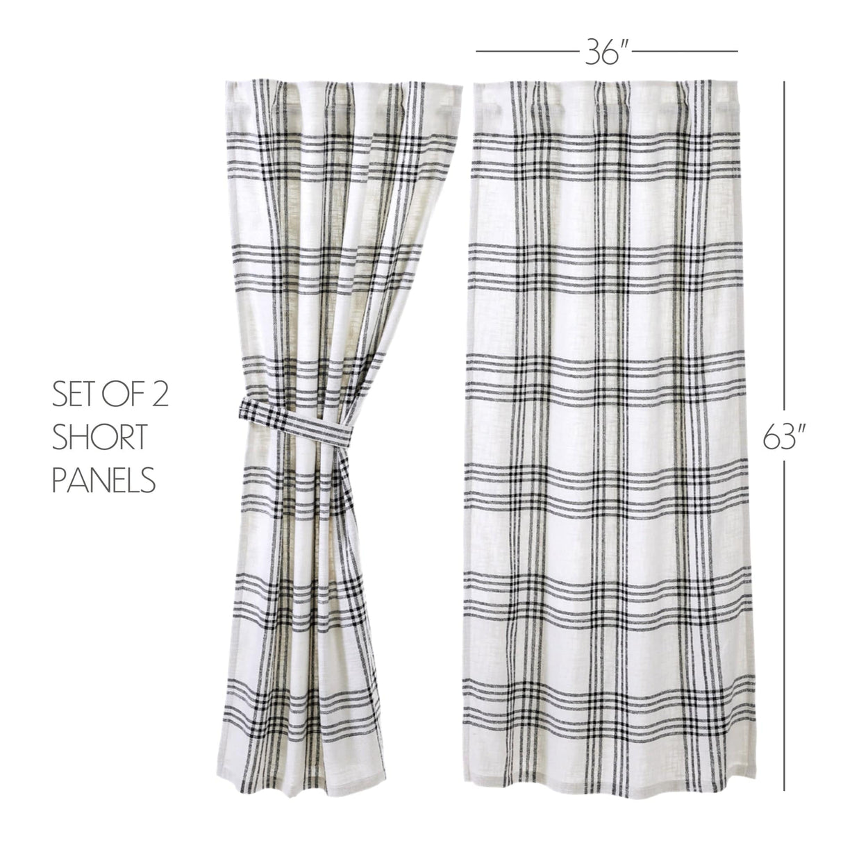 Classic Stripe 63" Drape Set