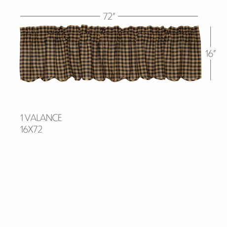 Black & Tan 72" Valance