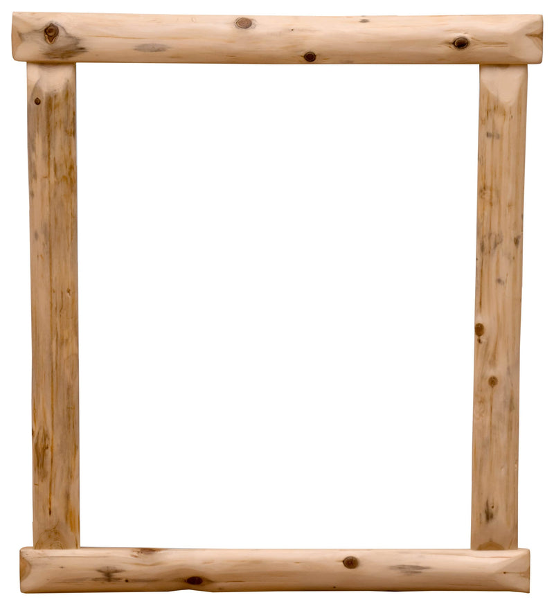 Cedar Log Pioneer Mirror Frame