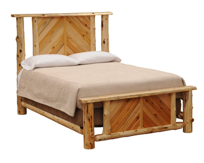 Cedar Log Chevron Bed