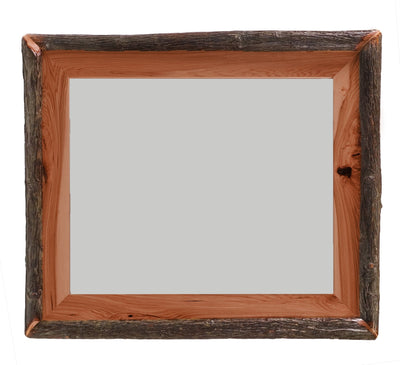 Hickory Log Mirror Frame