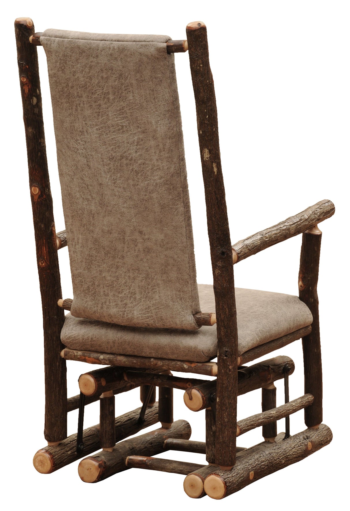 Hickory Log Gliding Rocker