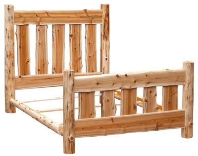Cedar Log Slab Bed