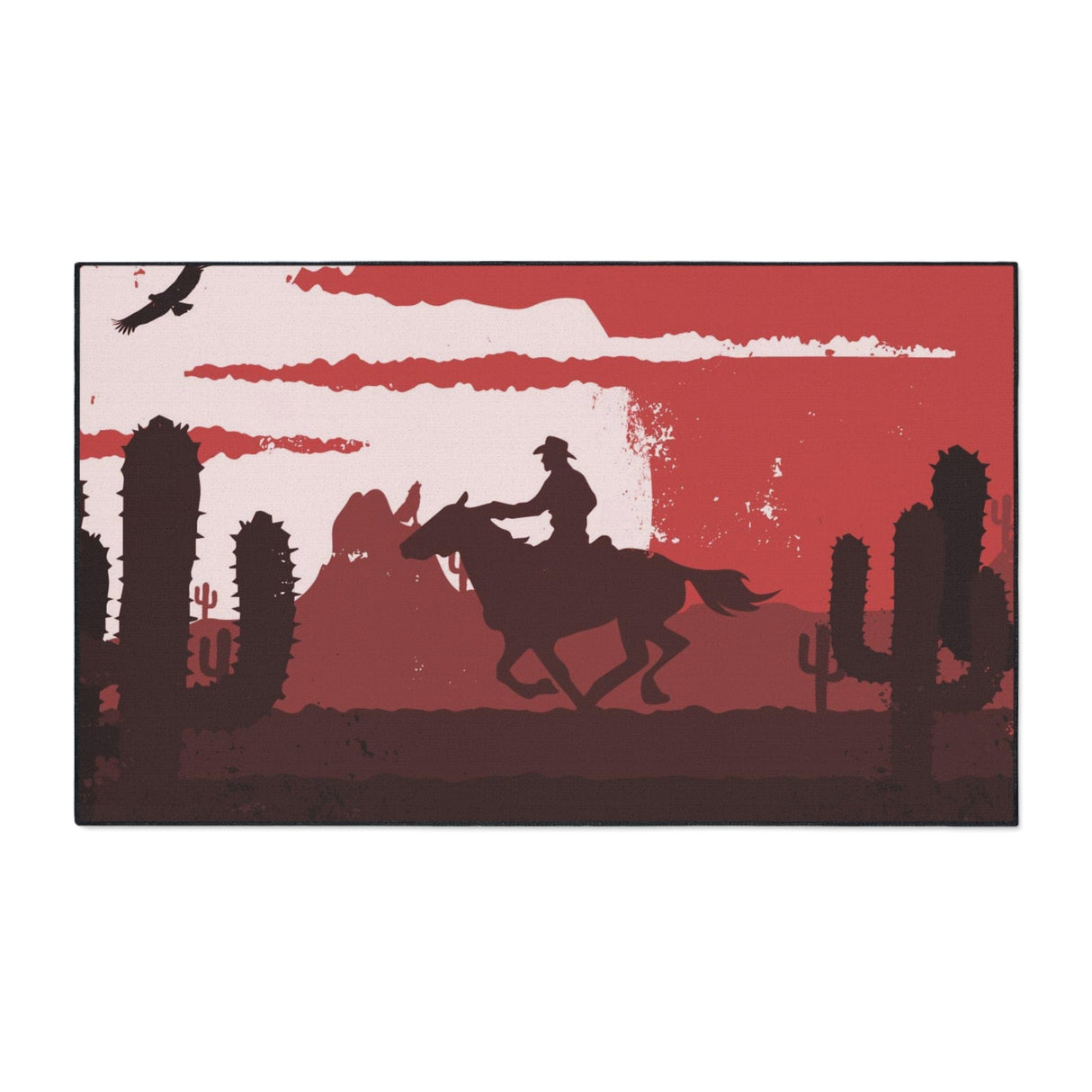 Sunset Cowboy Plaid Non-Slip Rug