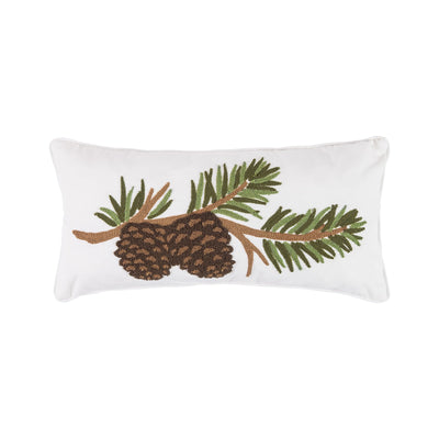 Pinecone Branch Throw Pillow