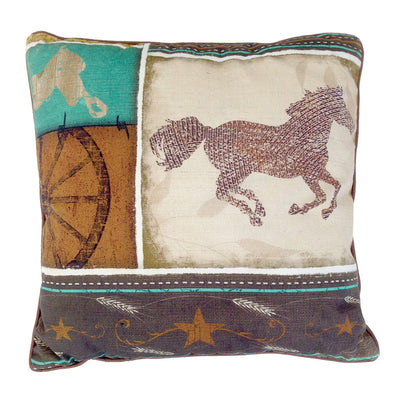 Horse Trot Throw Pillow