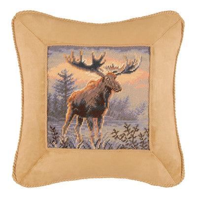 Highland Moose Throw Pillow