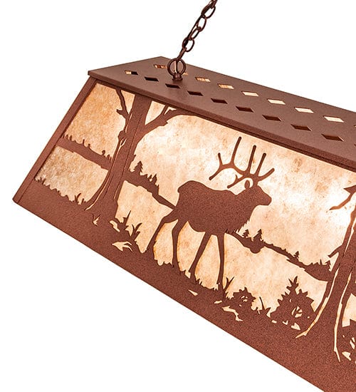 Wooded Elk 72" Oblong Pendant