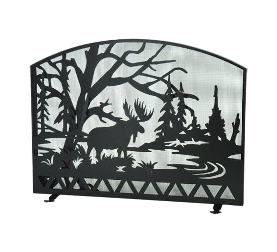 Moose Waters 54" Fireplace Screen