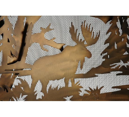 Moose Waters 60" Arched Fireplace Screen