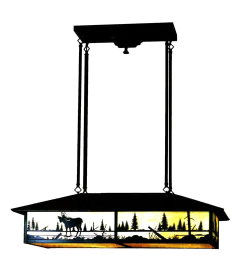 Moose Waters 35" Oblong Pendant