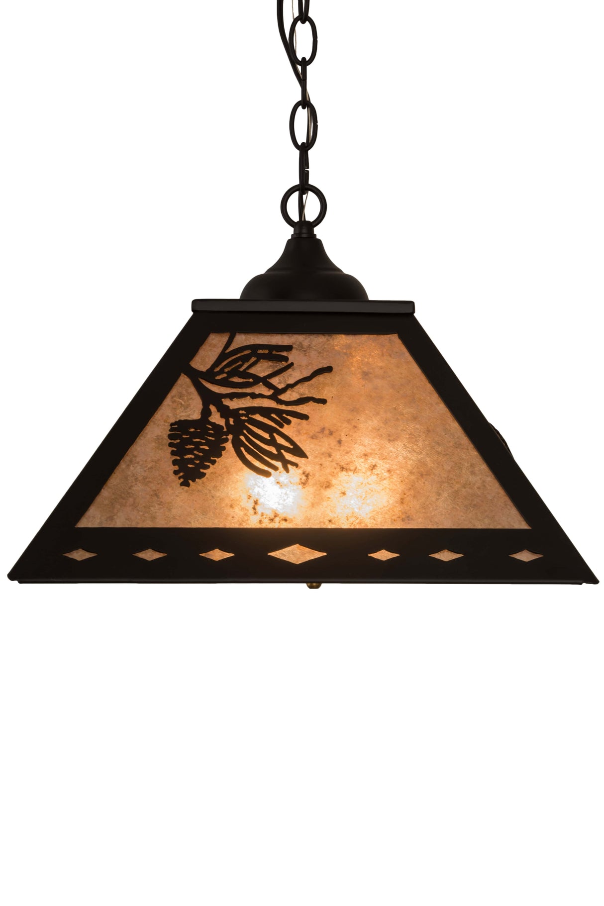 Shaded Pines 16" Square Pendant