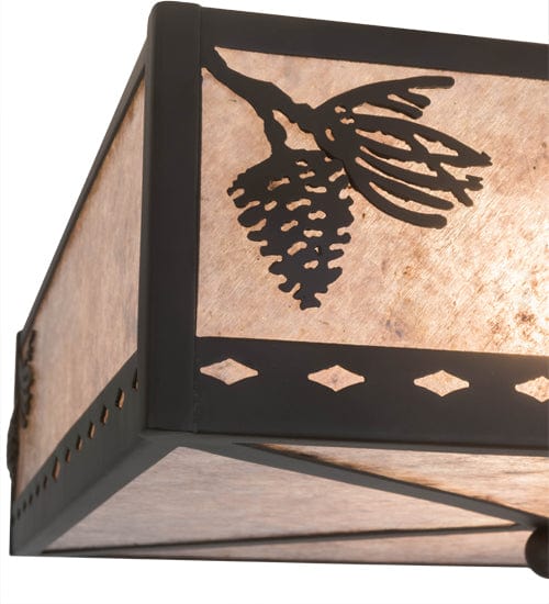 Shaded Pines 18" Square Flush Mount