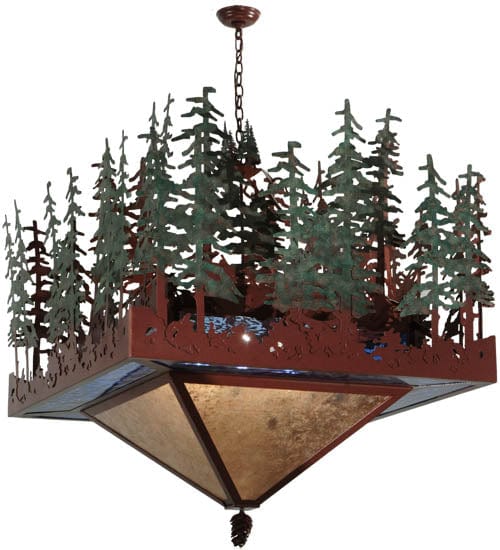 Lake Ponderosa 40" Square Inverted Pendant