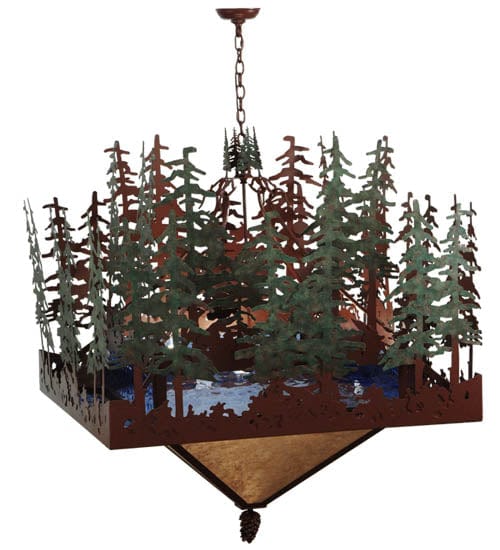 Lake Ponderosa 40" Square Inverted Pendant
