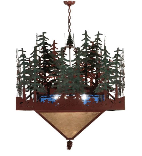 Lake Ponderosa 40" Square Inverted Pendant