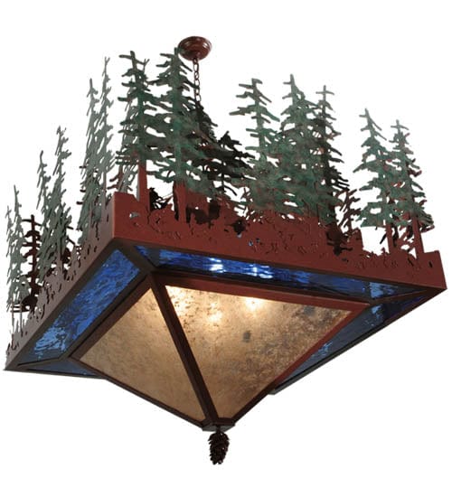 Lake Ponderosa 40" Square Inverted Pendant