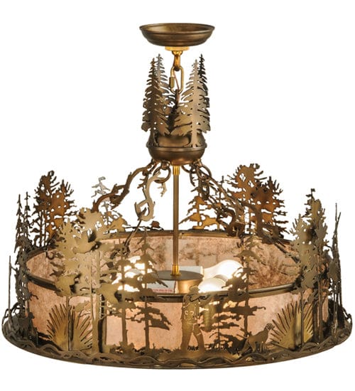 Quail Hunt 24" Inverted Pendant