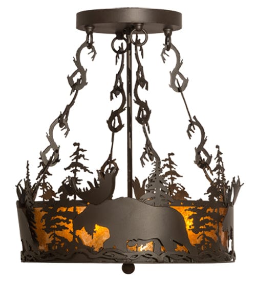 Sunset Moose 17.5" Semi Flush Mount