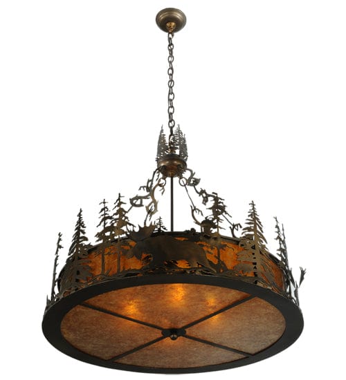 Sunset Moose 31" Inverted Pendant