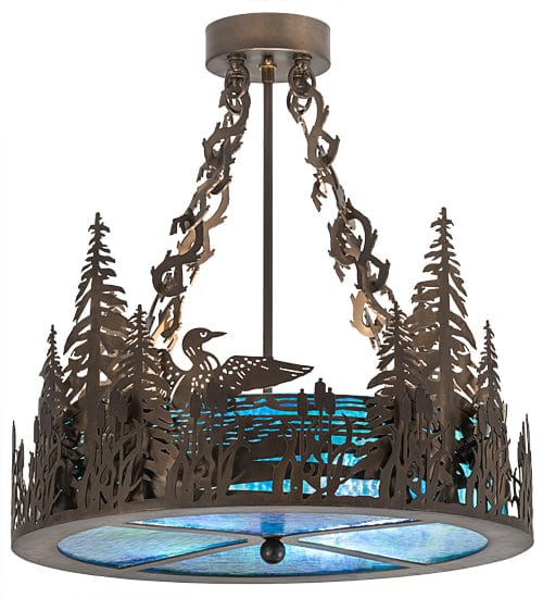 Loon Waters 20" Semi Flush Mount
