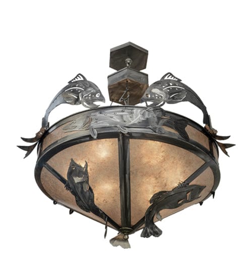 Jumping Trout 36" Inverted Pendant