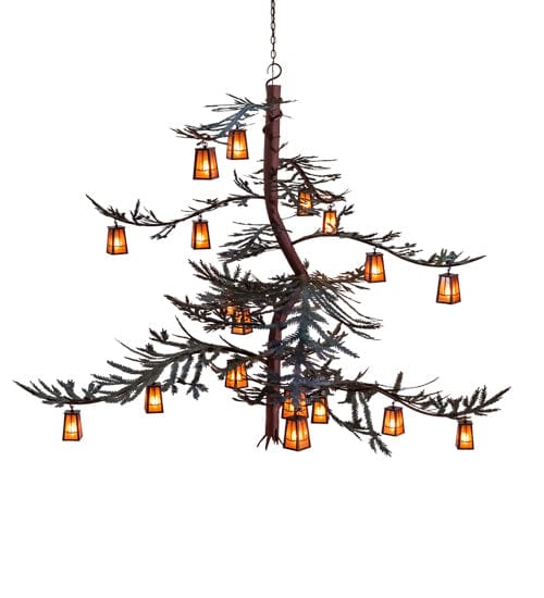 Pine Branches 101" 18 Light Chandelier