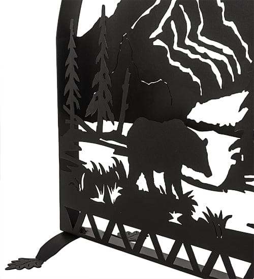 Bear Waters 30" Arched Fireplace Screen