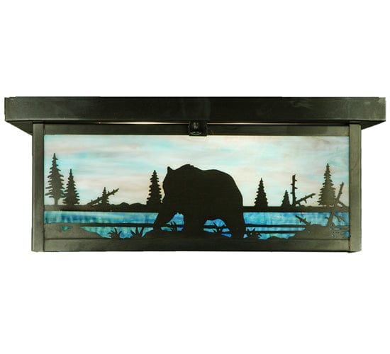 Bear Waters 16" Square Flush Mount