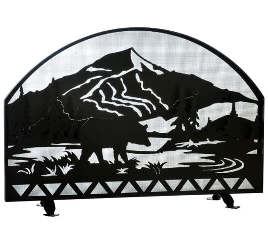 Bear Waters 48" Arched Fireplace Screen