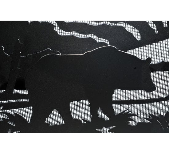 Bear Waters 48" Arched Fireplace Screen